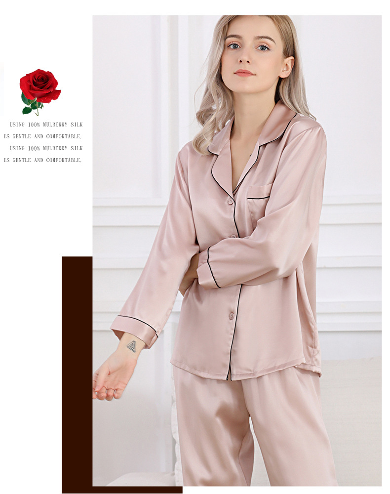 Women’s Silk Pajamas Sleepwear Nightdress,Blouse & pants,100% Silk,9 ...