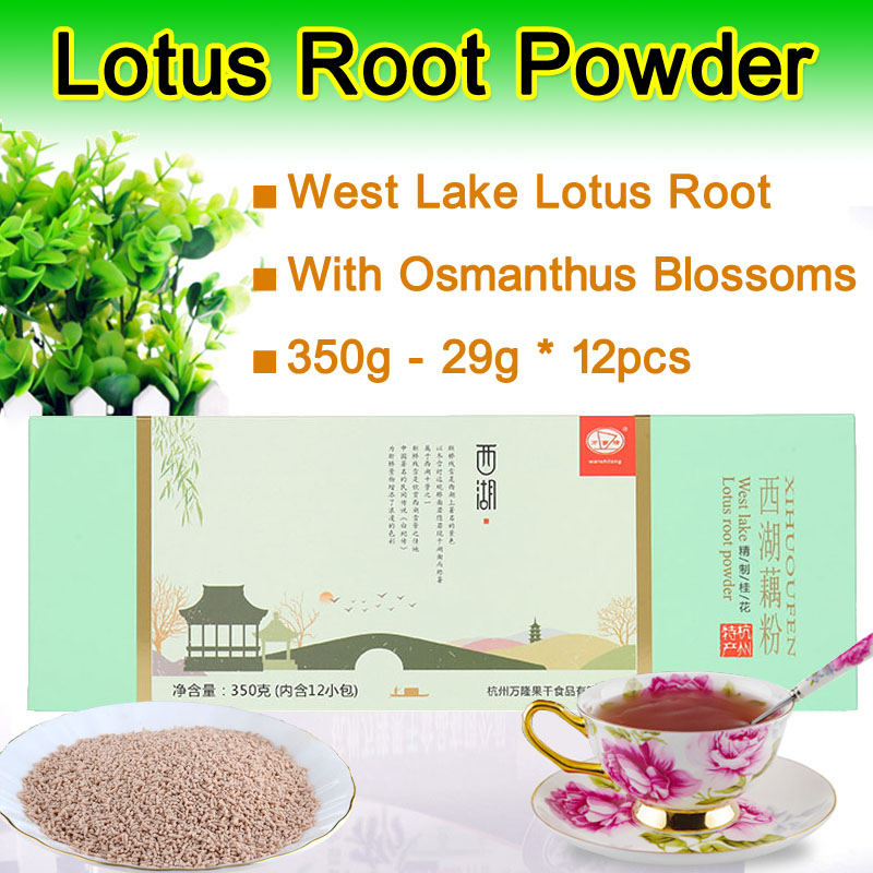 West Lake Lotus Root Starch Lotus Root Powder Sweet Osmanthus 350g 12pcs 西湖藕粉 Hangzhou Famous Products