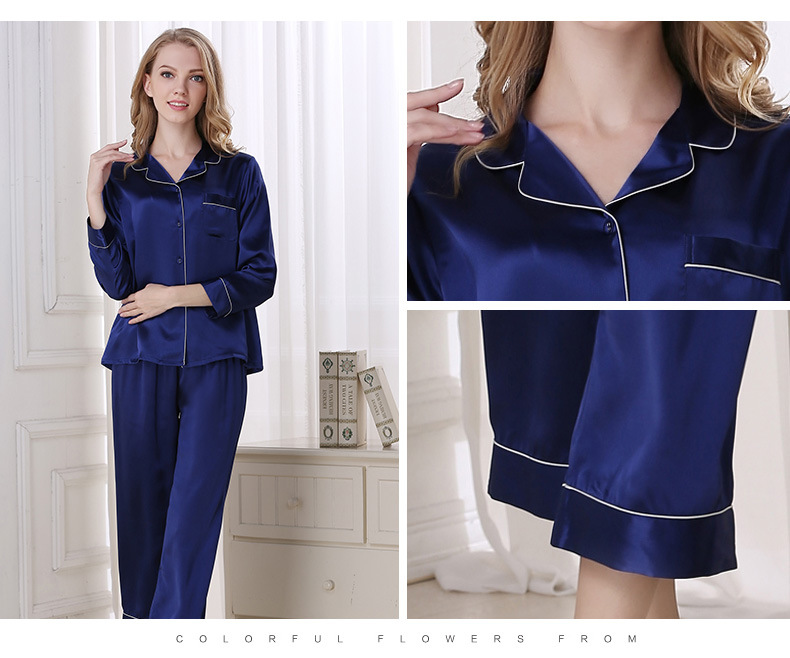 Women’s Silk Pajamas Sleepwear Nightdress,Blouse & pants,100% Silk,6 ...